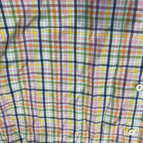PETER MILLAR Men's Plaid Cotton Button Down Shirt Size XL - Picture 4 of 8